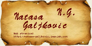 Nataša Galjković vizit kartica